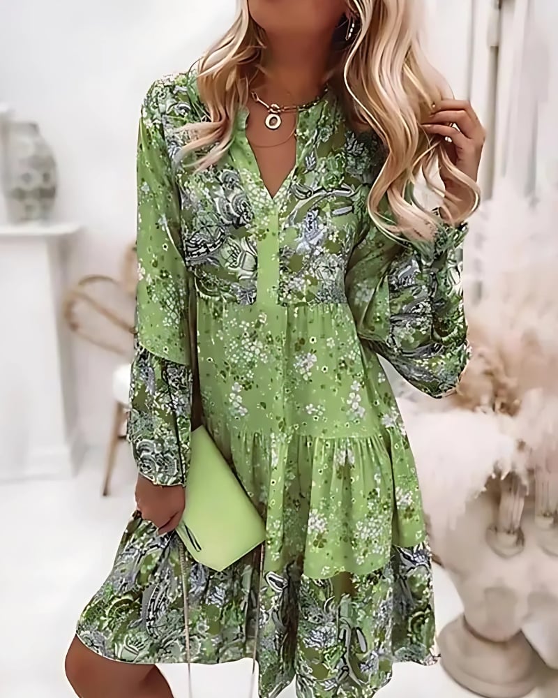 Robe ample décontractée à imprimé floral style boho — vue 7