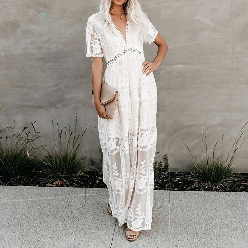 Robe blanche bohémienne — vue 4