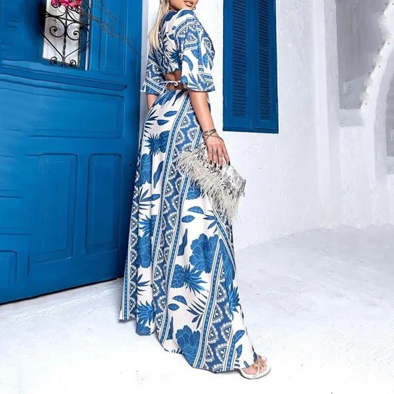 Robe de plage bohème à motif imprimé — vue 3