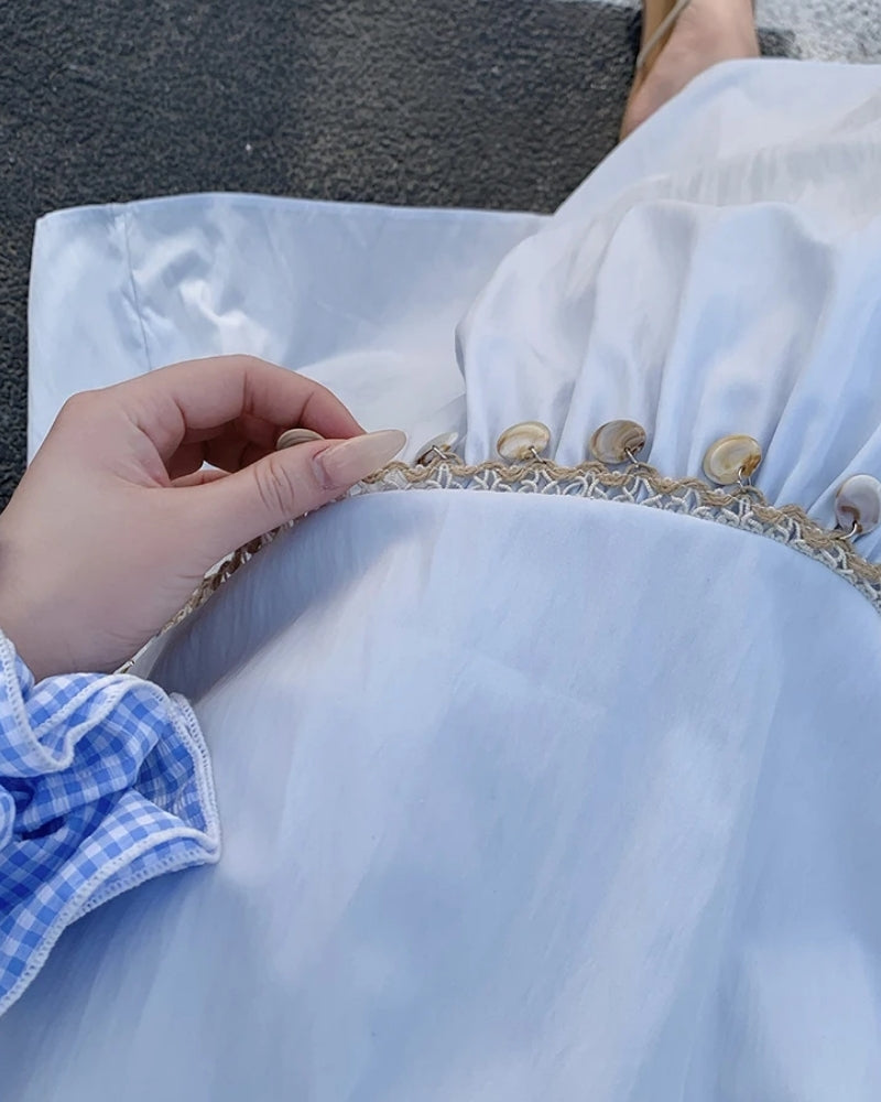 Jupe plissée bohème taille haute coréenne — vue 10
