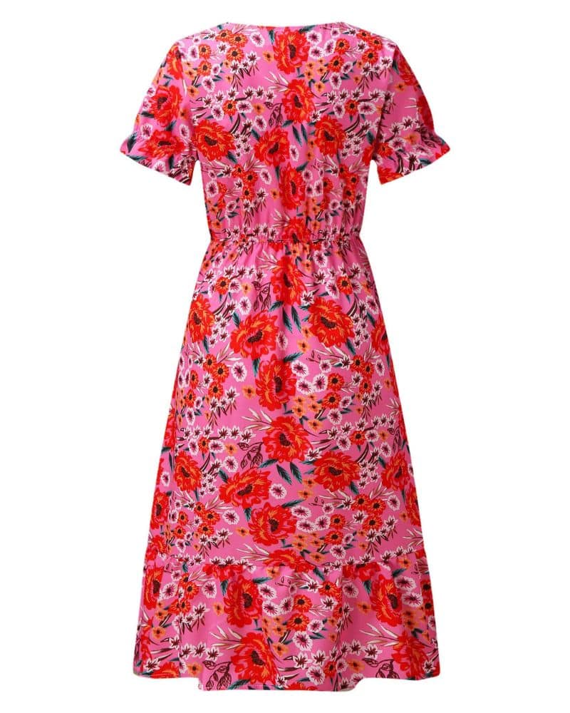 Robe bohème flamboyante aux impressions florales — vue 3