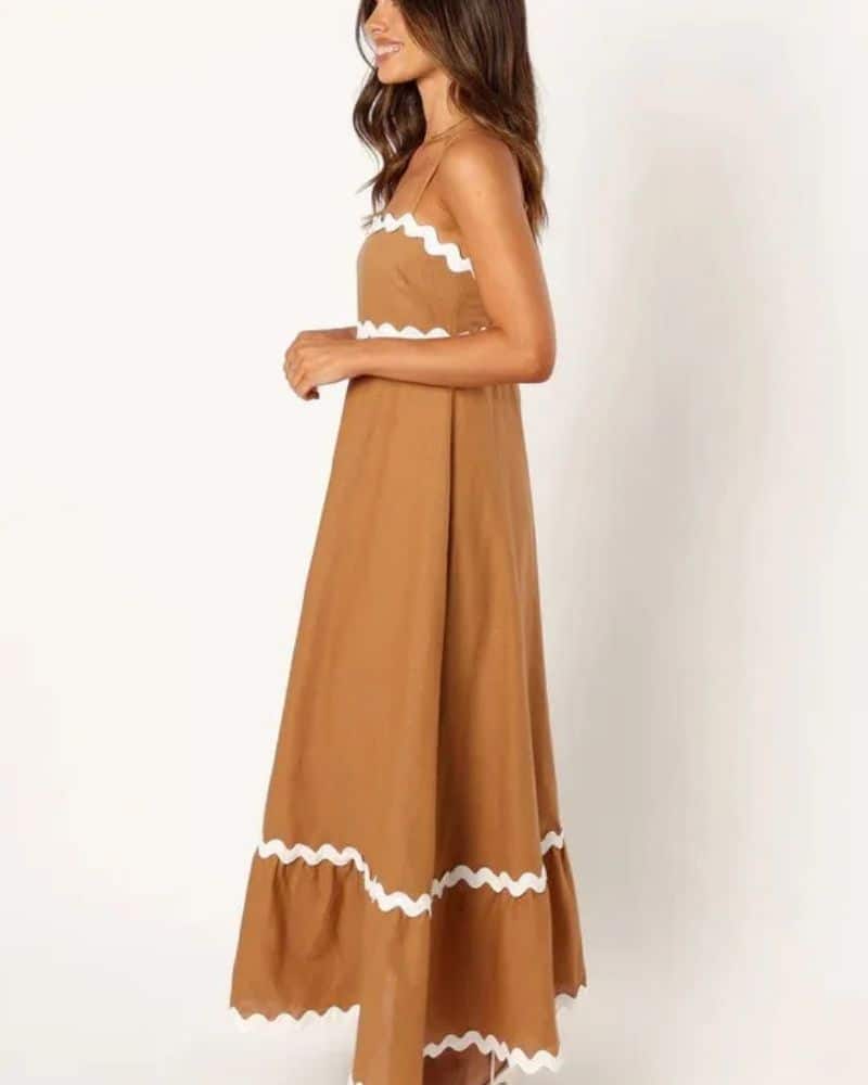 Robe champêtre style décontracté avec bretelles — vue 4