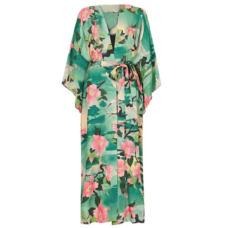 Robe kimono bohème ample — vue 8