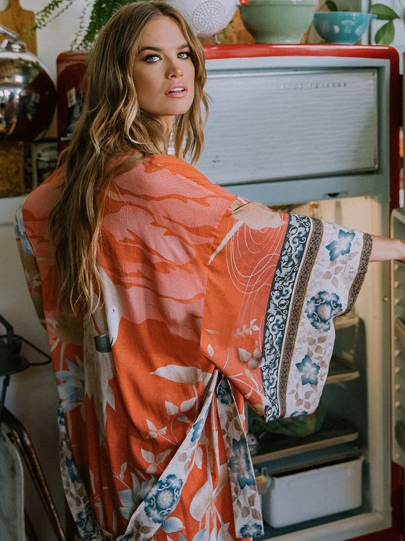 Robe kimono bohème ample — vue 13