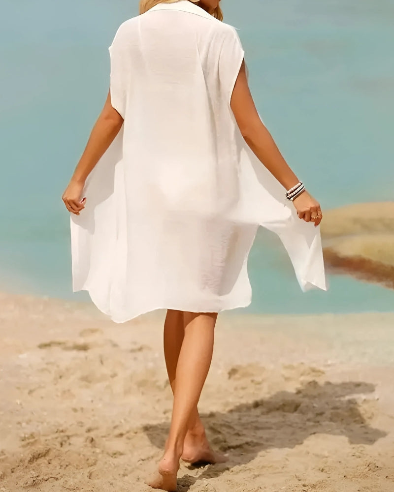 Chemise-paréo à boutons sans manches — vue 6