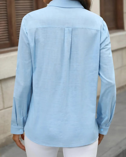 Chemise boutonnée décontractée à manches mi-longues — vue 3