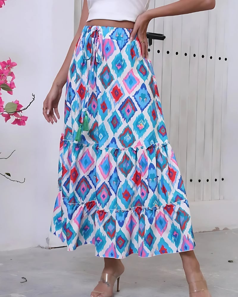 Jupe longue style imprimé — vue 3