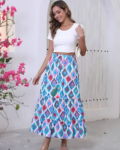 Jupe longue style imprimé — BOHERIS