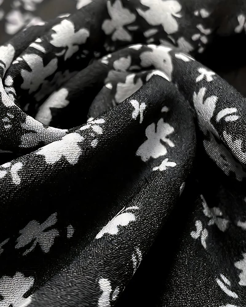 Jupe longue florale à ceinture élastique à trois niveaux — vue 5