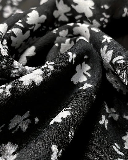 Jupe longue florale à ceinture élastique à trois niveaux — vue 5