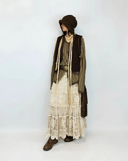 Jupe longue taille haute style boho — vue 2