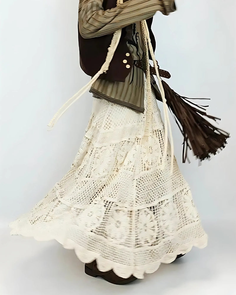 Jupe longue taille haute style boho — vue 5