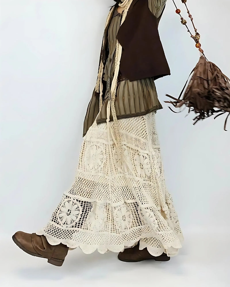Jupe longue taille haute style boho — vue 6