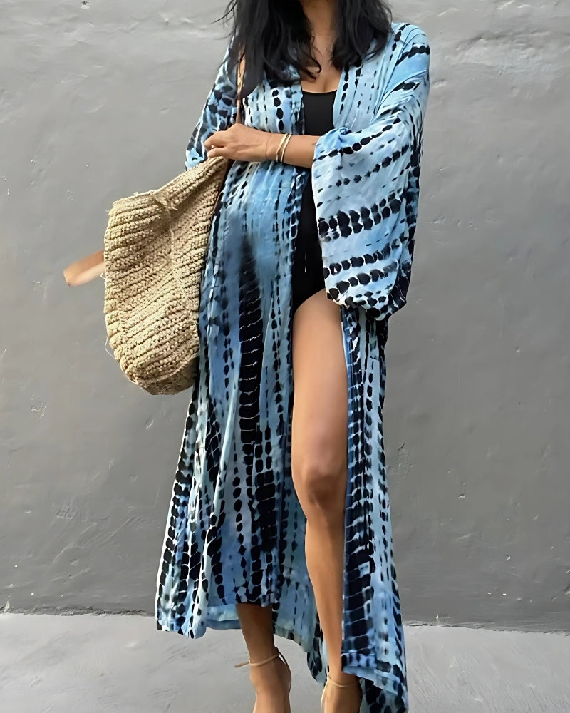 Kimono long imprimé à manches longues — vue 2