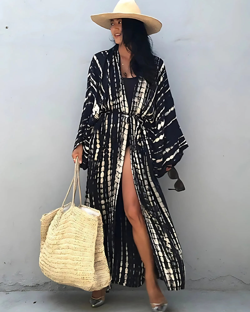 Kimono long imprimé à manches longues — vue 3