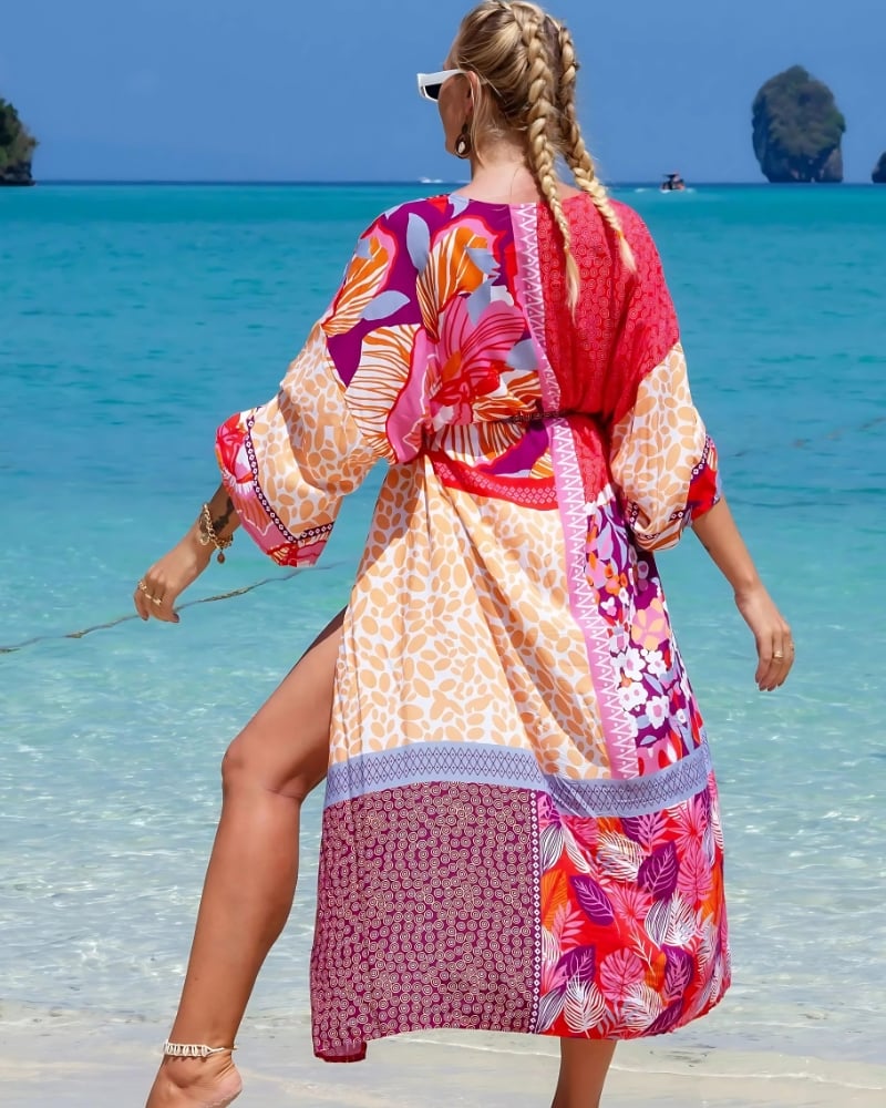 Kimono long imprimé à manches longues — vue 4