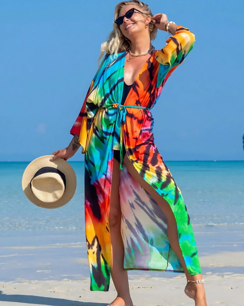 Kimono long imprimé à manches longues — vue 5