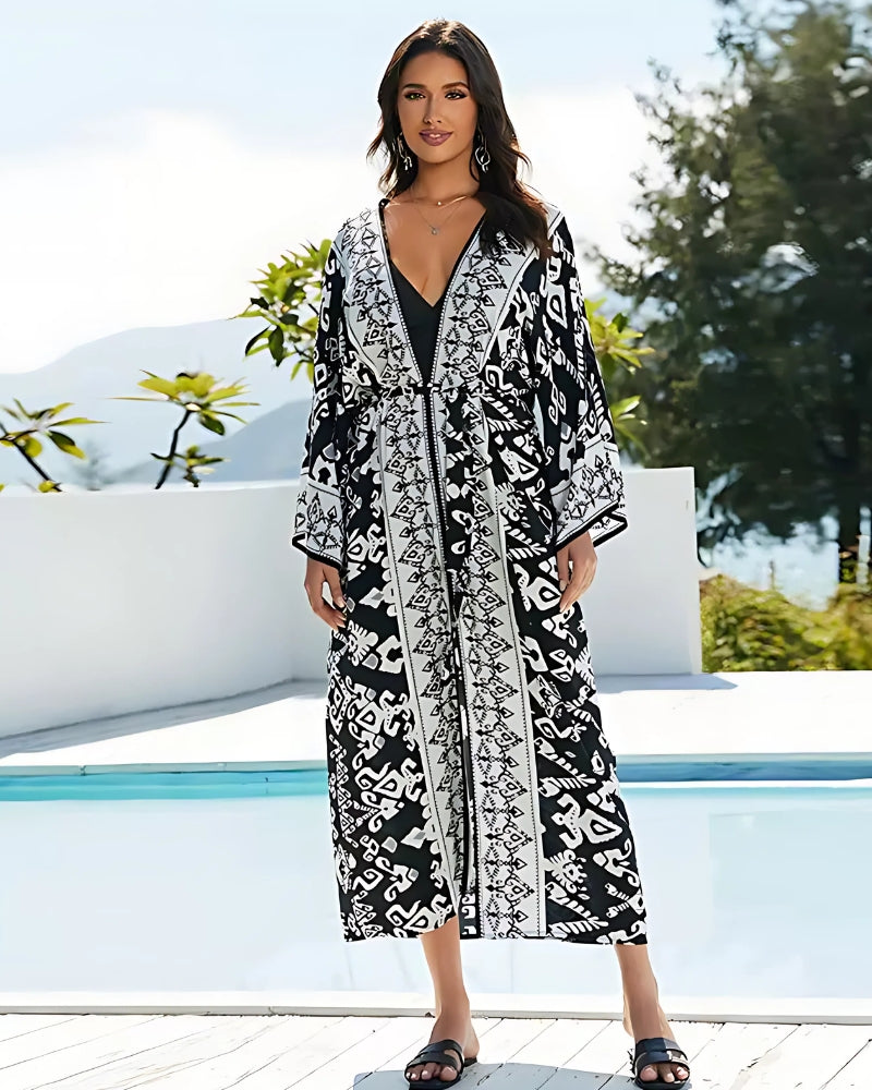 Kimono long imprimé bohème — BOHERIS