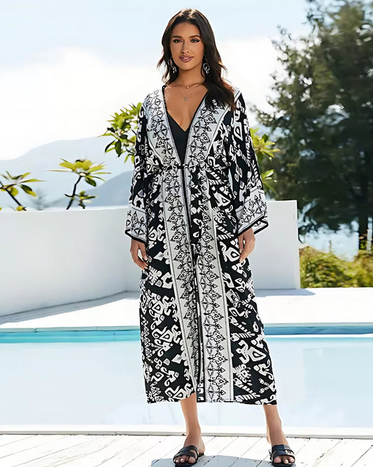 Kimono long imprimé bohème — BOHERIS
