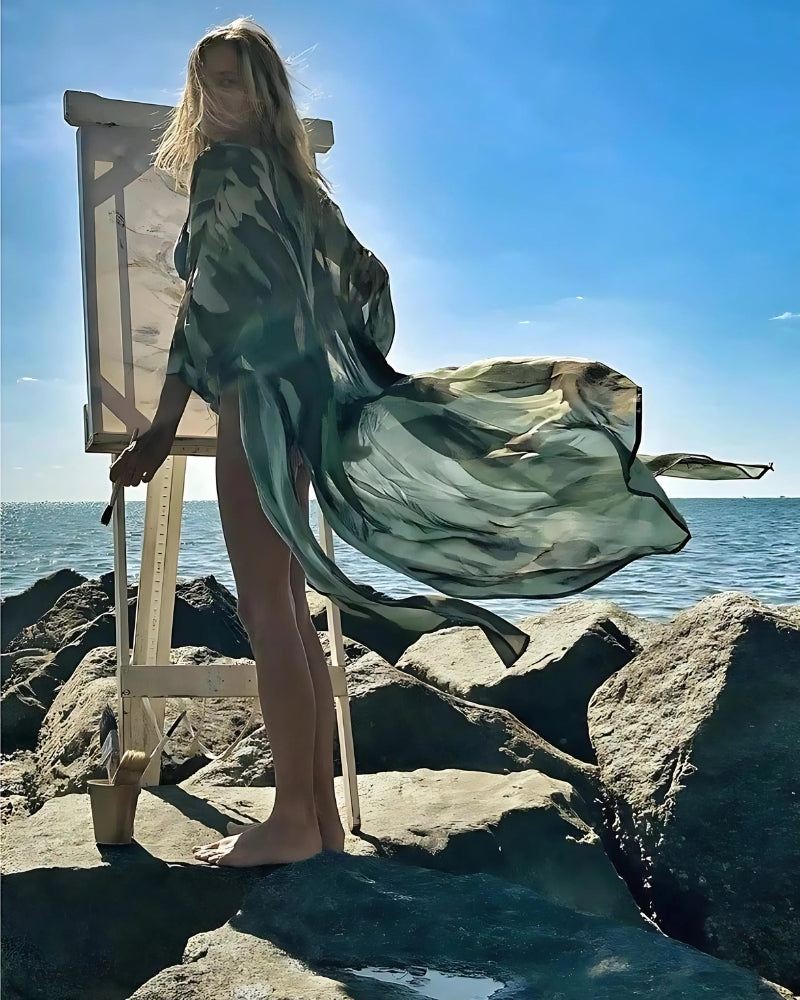 Kimono long imprimé style militaire — vue 5