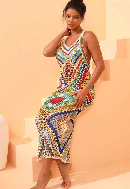 Robe de plage colorée artisanale — vue 3