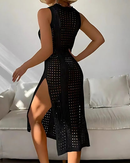 Robe-paréo sans manches en crochet — vue 5
