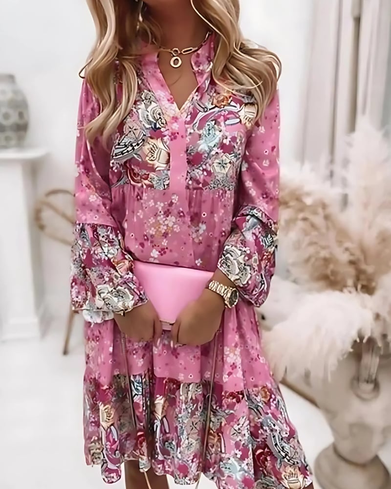 Robe ample décontractée à imprimé floral style boho — vue 4