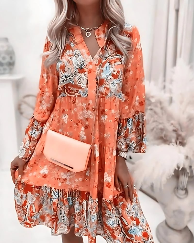 Robe ample décontractée à imprimé floral style boho — vue 5