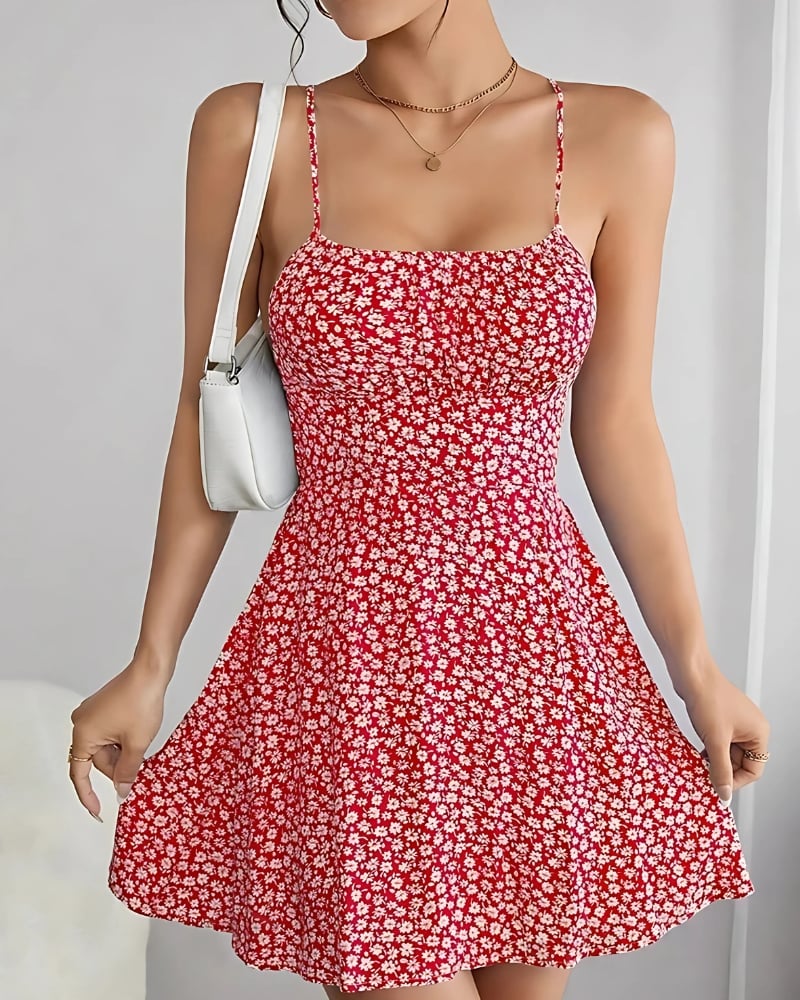 Robe courte à bretelles dos nu — vue 8