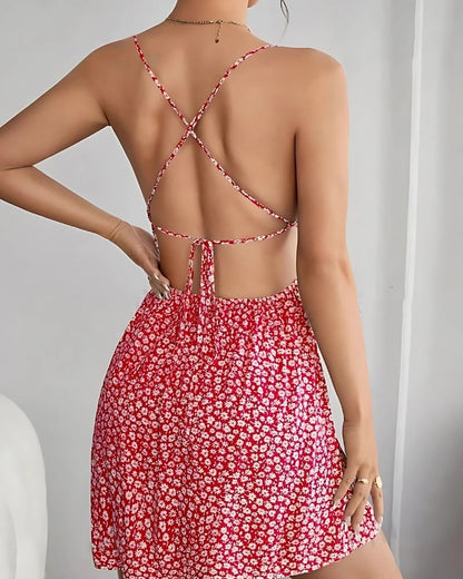 Robe courte à bretelles dos nu — vue 9