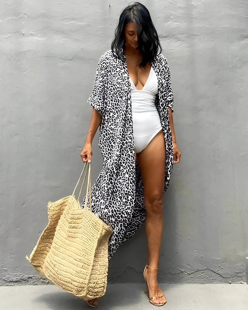 Robe de plage kimono style boho — vue 5
