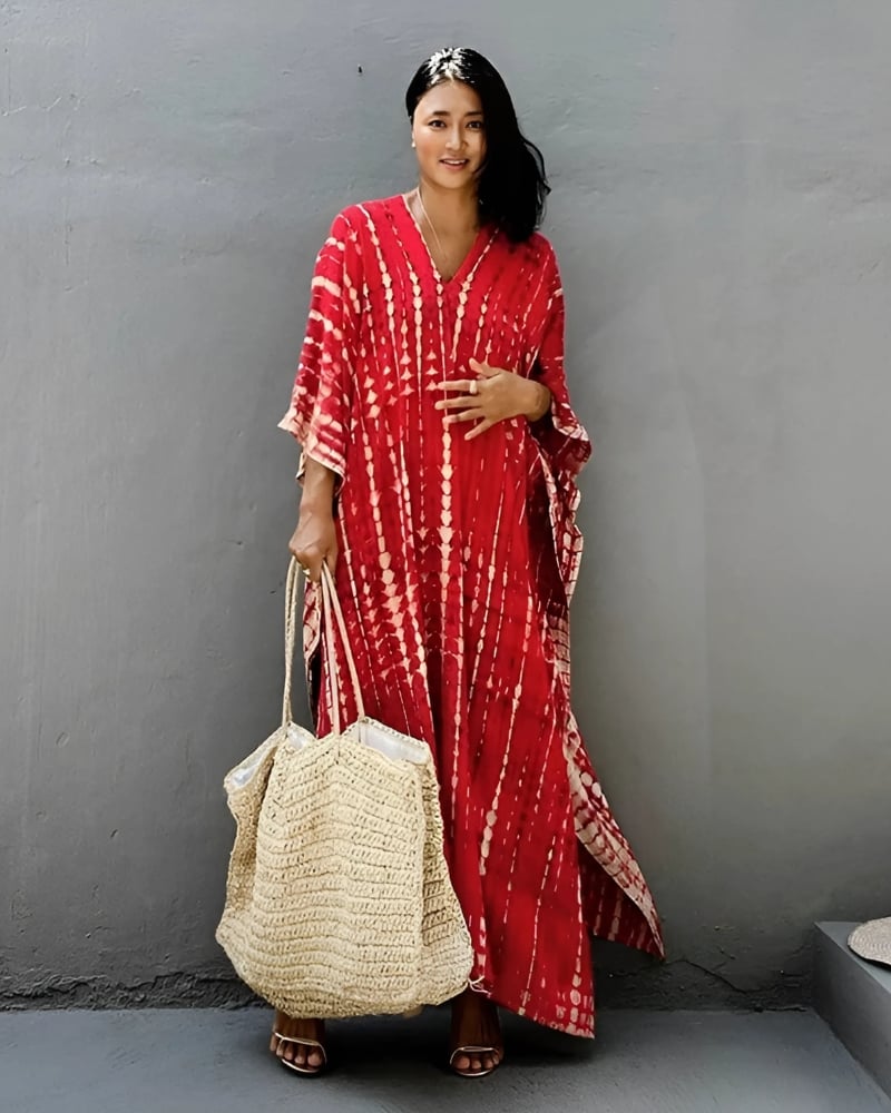 Robe de plage rétro rayée style boho — vue 10