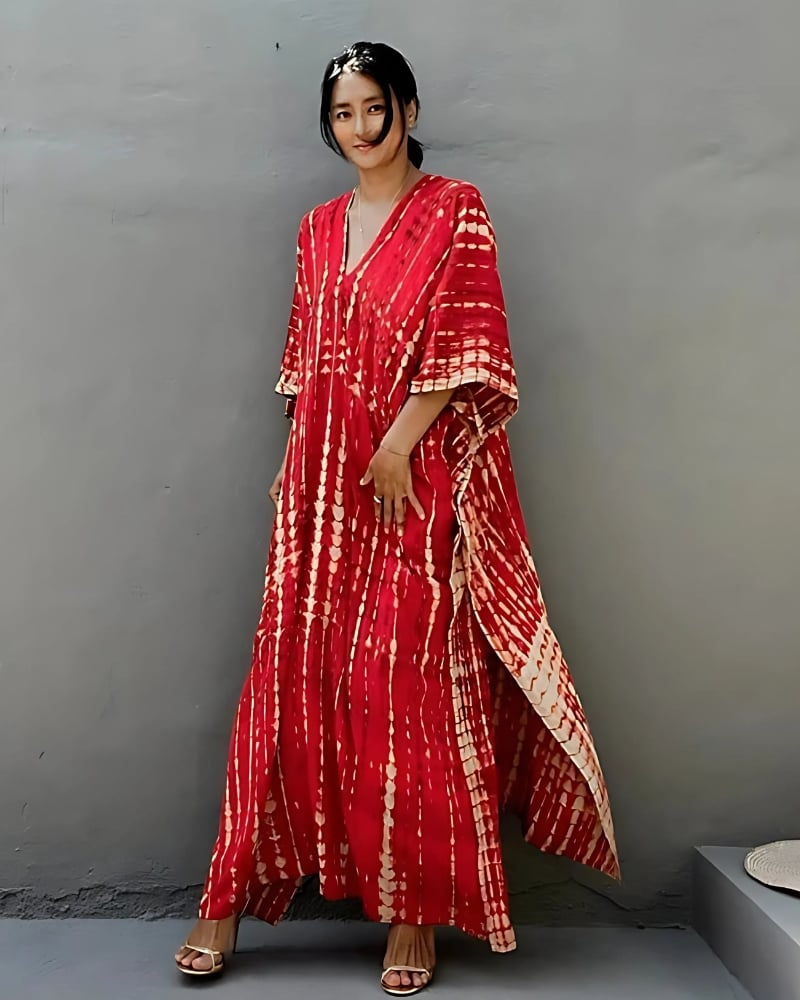 Robe de plage rétro rayée style boho — vue 12