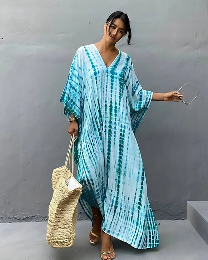 Robe de plage rétro rayée style boho — BOHERIS