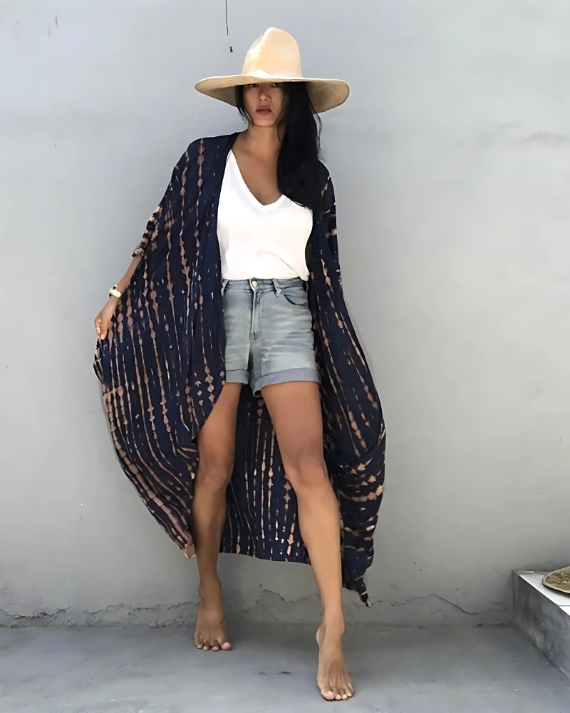 Robe kimono à manches mi-longues style boho — vue 11