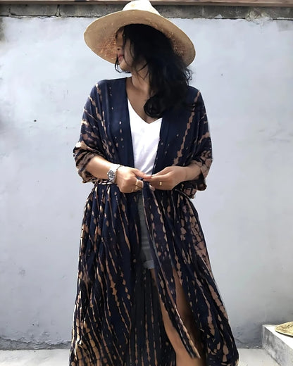Robe kimono à manches mi-longues style boho — vue 13
