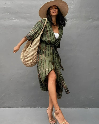 Robe kimono à manches mi-longues style boho — vue 5