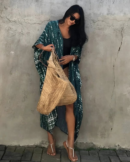 Robe kimono à manches mi-longues style boho — vue 20