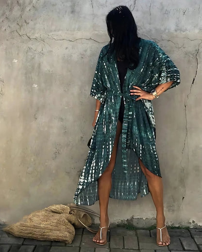 Robe kimono à manches mi-longues style boho — vue 21