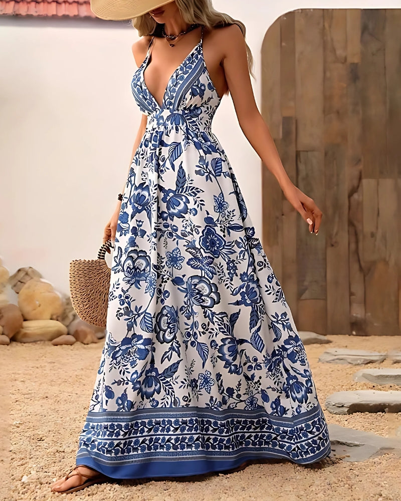 Robe longue à bretelles de style hawaïen — vue 4