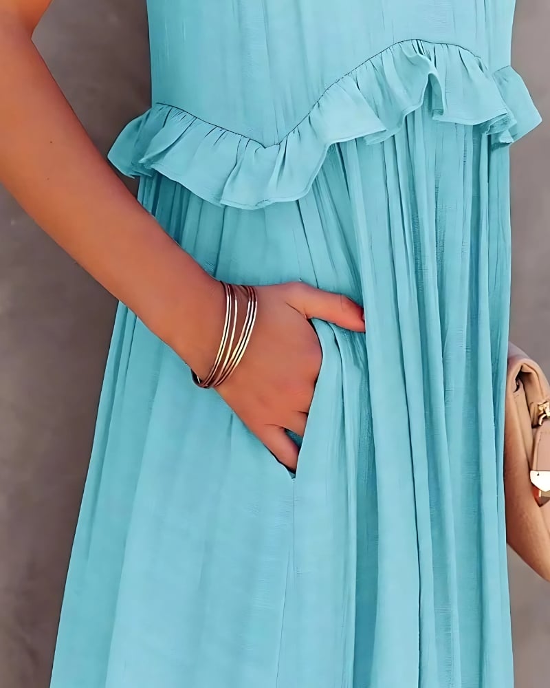 Robe longue à volants sans manches — vue 5