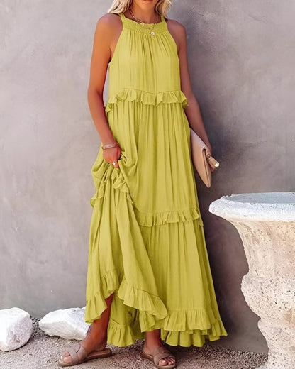 Robe longue à volants sans manches — vue 7