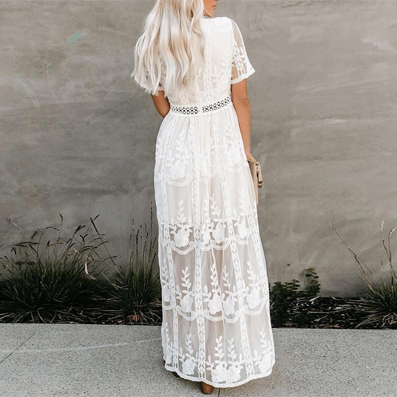Robe blanche bohémienne — vue 2