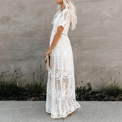 Robe blanche bohémienne — vue 3
