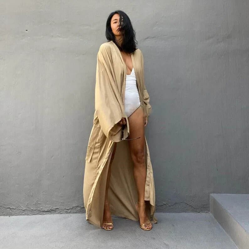 Kimono de plage à ceinture — vue 3