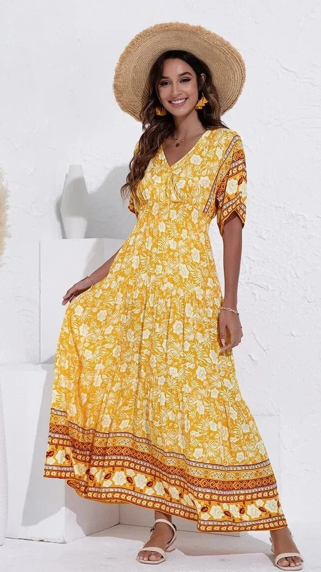 Robe de plage vintage à motif floral — vue 18