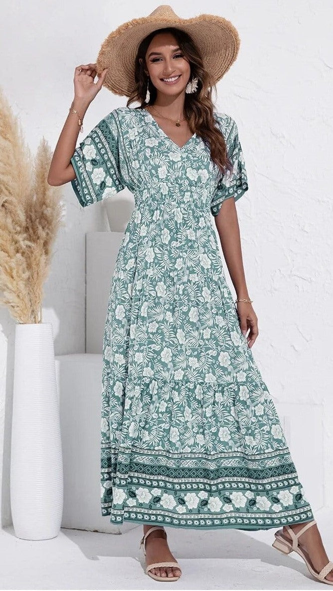 Robe de plage vintage à motif floral — vue 3