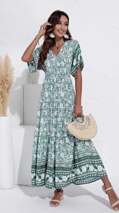 Robe de plage vintage à motif floral — vue 5