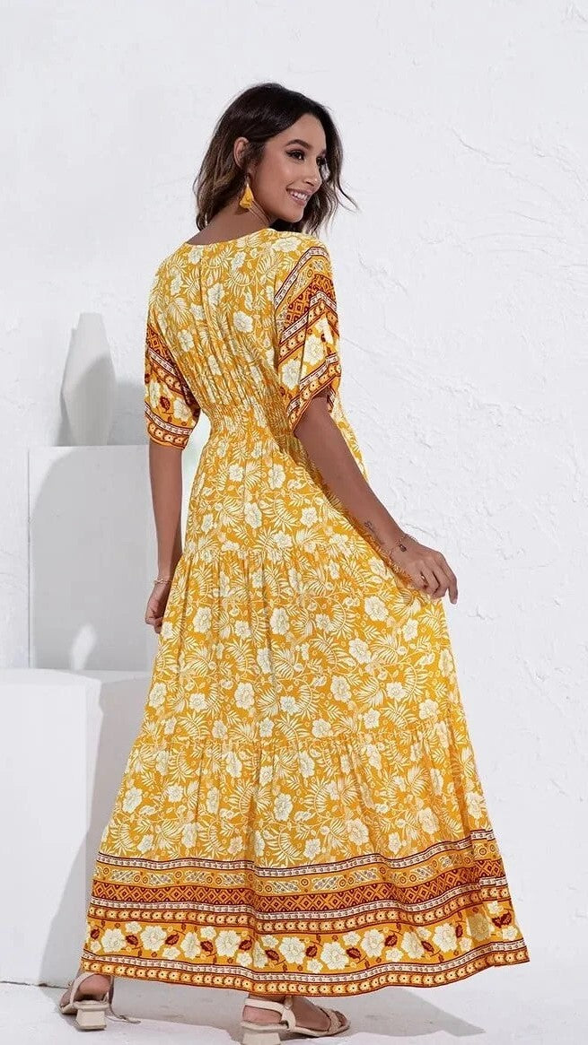 Robe de plage vintage à motif floral — vue 15