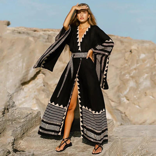 Robe de plage à rayures — BOHERIS